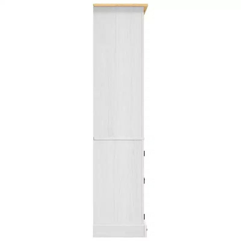 Mueble Auxiliar Marrón Madera Maciza de Pino 80x40x170 cm