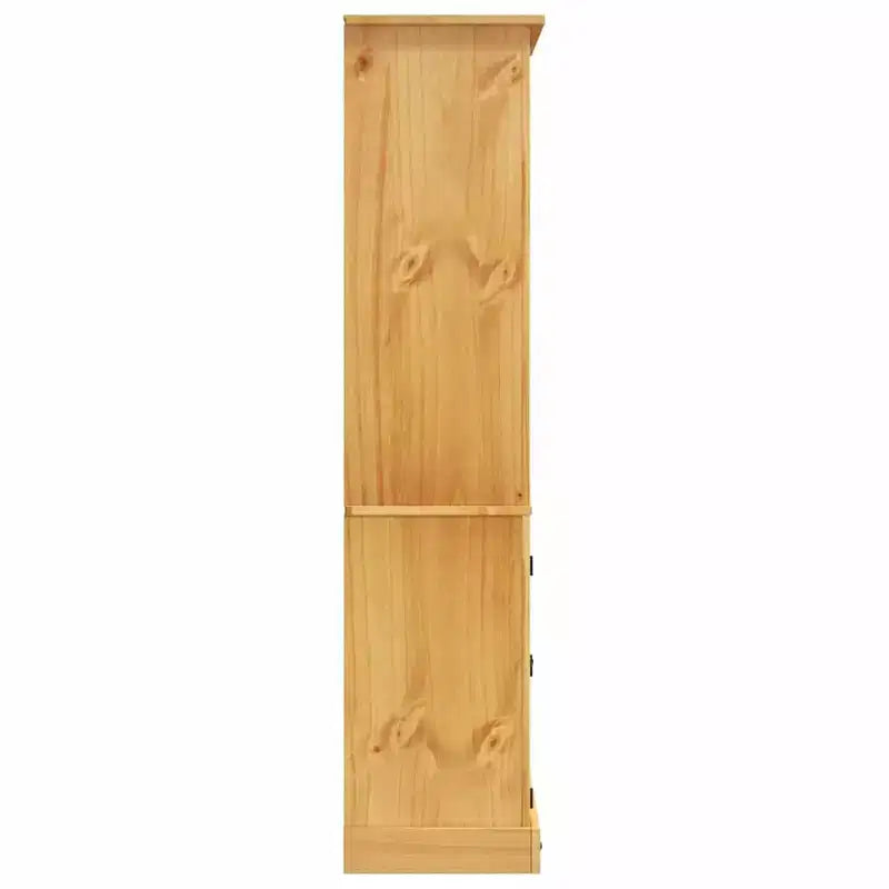 Mueble Auxiliar Marrón Madera Maciza de Pino 80x40x170 cm