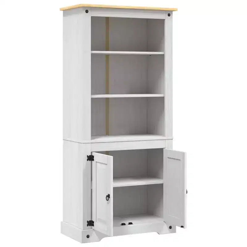 Mueble Auxiliar Marrón Madera Maciza de Pino 80x40x170 cm