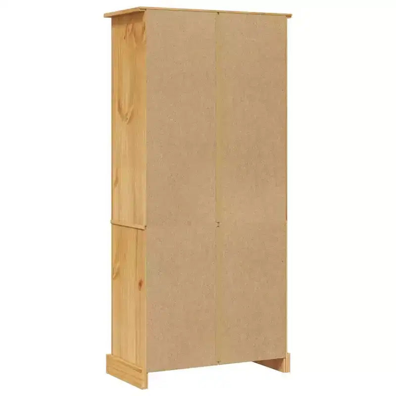 Mueble Auxiliar Marrón Madera Maciza de Pino 80x40x170 cm