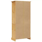 Mueble Auxiliar Marrón Madera Maciza de Pino 80x40x170 cm