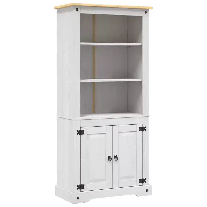 Mueble Auxiliar Marrón Madera Maciza de Pino 80x40x170 cm