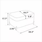 Banco otomano de almacenamiento de 30.3 pulgadas, banco otomano tapizado para los pies de la cama con almacenamiento oculto, otomana de pana para sala de estar, recibidor