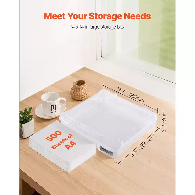 Almacenamiento de papel de álbum de recortes, Cajas de plástico apilables para juegos de mesa, Estuche transparente multiusos para documentos con esquinas redondeadas, Transparente