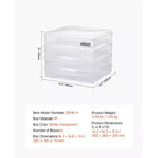 Almacenamiento de papel de álbum de recortes, Cajas de plástico apilables para juegos de mesa, Estuche transparente multiusos para documentos con esquinas redondeadas, Transparente