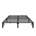 Base de cama metálica de alta resistencia, base de colchón resistente, fácil de montar sin ruido, no necesita somier para tamaño King, Queen, Full, Twin