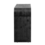Mesa consola curvada con 2 cajones para recibidor, mesa de entrada minimalista de madera con almacenamiento para sala de estar