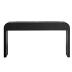 Mesa consola curvada con 2 cajones para recibidor, mesa de entrada minimalista de madera con almacenamiento para sala de estar