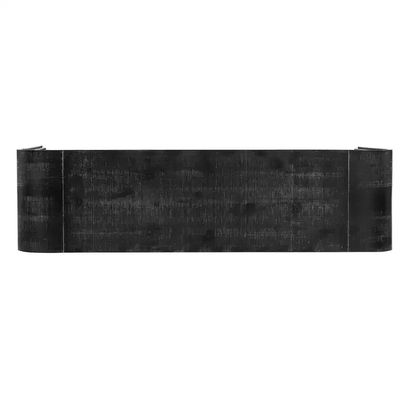 Mesa consola curvada con 2 cajones para recibidor, mesa de entrada minimalista de madera con almacenamiento para sala de estar