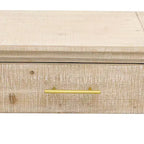 Mesa consola curvada con 2 cajones para recibidor, mesa de entrada minimalista de madera con almacenamiento para sala de estar