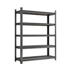 Clihome 5-Layer Metal Multi-Purpose Storage Rack,Boltless Storage Rack with Gourd Hole Design