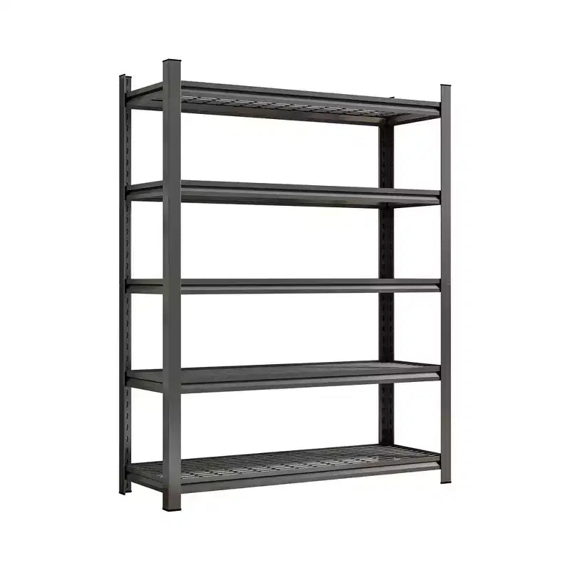 Clihome 5-Layer Metal Multi-Purpose Storage Rack,Boltless Storage Rack with Gourd Hole Design