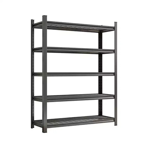 Clihome 5-Layer Metal Multi-Purpose Storage Rack,Boltless Storage Rack with Gourd Hole Design