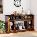 Mueble de TV con luces LED y control remoto, gabinetes de almacenamiento y estantes ajustables