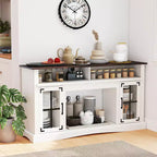 Mueble de TV con luces LED y control remoto, gabinetes de almacenamiento y estantes ajustables