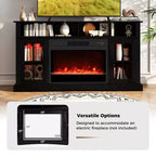 Mueble de TV con luces LED y control remoto, gabinetes de almacenamiento y estantes ajustables