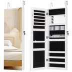43.5 Gabinete de joyería con espejo de cuerpo entero y espejo de maquillaje interior