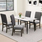 Silla de comedor 4 sillas tapizadas en tela de terciopelo de mediados de siglo modernas