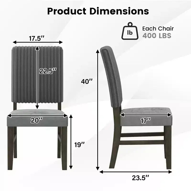 Silla de comedor 4 sillas tapizadas en tela de terciopelo de mediados de siglo modernas