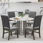 Silla de comedor 4 sillas tapizadas en tela de terciopelo de mediados de siglo modernas