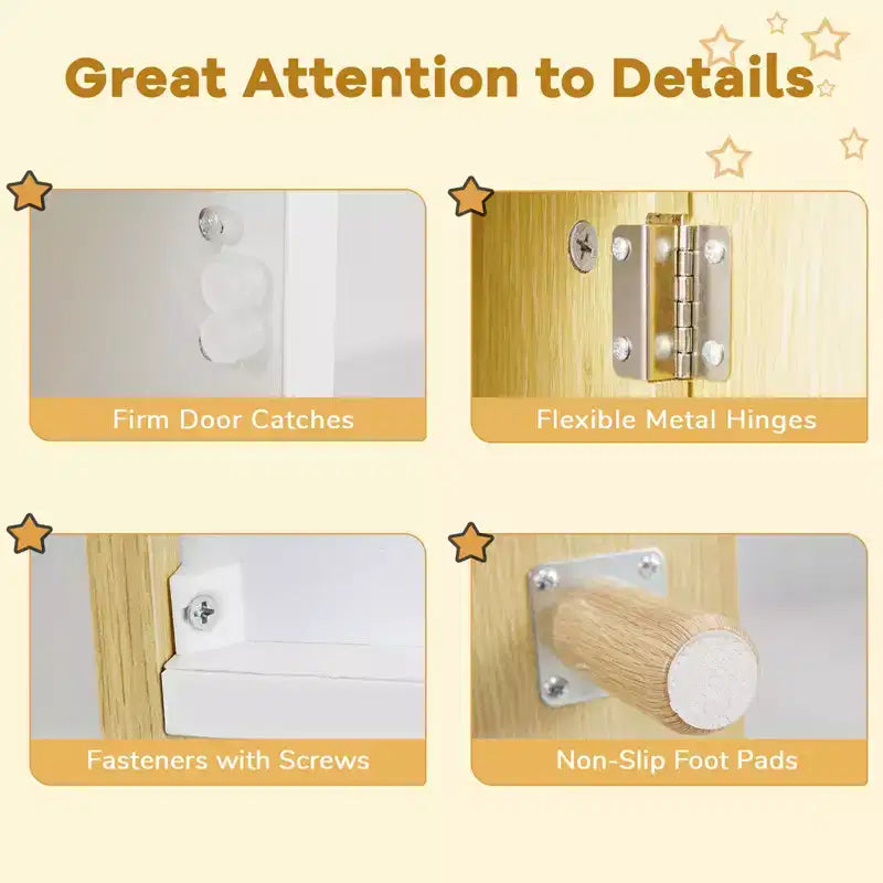 Estantería Infantil con Forma de Casa, Organizador de Juguetes de 4 Niveles con Compartimentos Abiertos