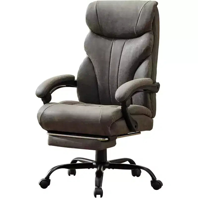 Silla de oficina ergonómica, silla de juego de PU, altura ajustable reclinable de 90 a 135 grados, respaldo con ruedas giratorias de 360 grados, capacidad de 350 libras para oficina