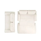 Whisen Sofá Cama 3 en 1 de Terciopelo Tamaño Queen, Sofá Loveseat Convertible
