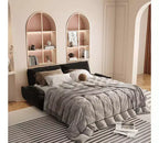Whisen Sofá Cama 3 en 1 de Terciopelo Tamaño Queen, Sofá Loveseat Convertible