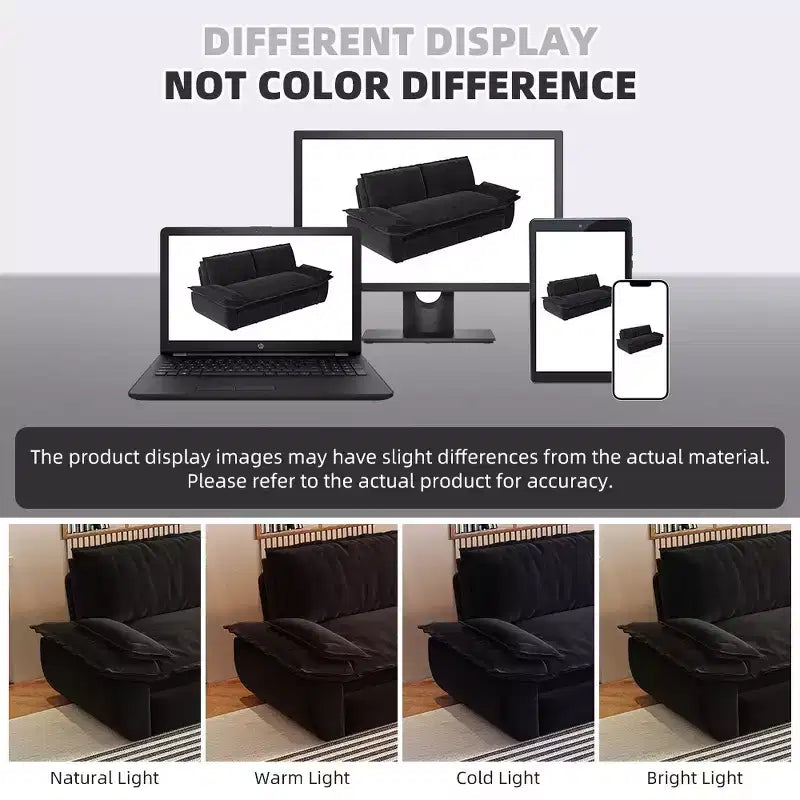 Whisen Sofá Cama 3 en 1 de Terciopelo Tamaño Queen, Sofá Loveseat Convertible