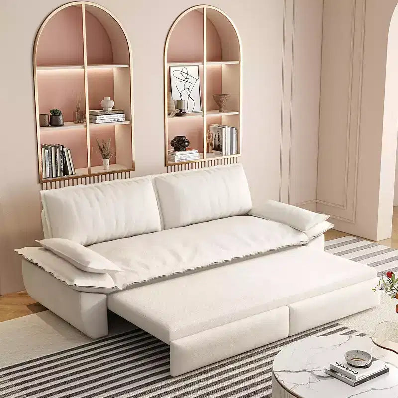 Whisen Sofá Cama 3 en 1 de Terciopelo Tamaño Queen, Sofá Loveseat Convertible
