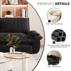 Whisen Sofá Cama 3 en 1 de Terciopelo Tamaño Queen, Sofá Loveseat Convertible