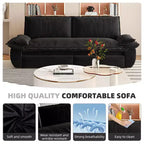 Whisen Sofá Cama 3 en 1 de Terciopelo Tamaño Queen, Sofá Loveseat Convertible