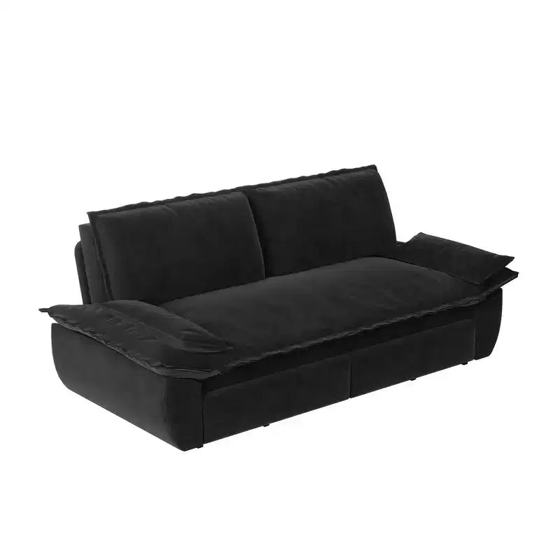 Whisen Sofá Cama 3 en 1 de Terciopelo Tamaño Queen, Sofá Loveseat Convertible