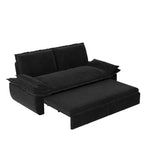 Whisen Sofá Cama 3 en 1 de Terciopelo Tamaño Queen, Sofá Loveseat Convertible