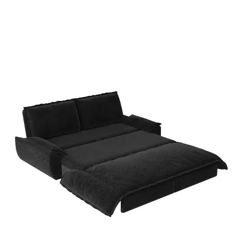 Whisen Sofá Cama 3 en 1 de Terciopelo Tamaño Queen, Sofá Loveseat Convertible