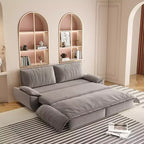 Whisen Sofá Cama 3 en 1 de Terciopelo Tamaño Queen, Sofá Loveseat Convertible