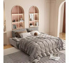 Whisen Sofá Cama 3 en 1 de Terciopelo Tamaño Queen, Sofá Loveseat Convertible