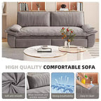 Whisen Sofá Cama 3 en 1 de Terciopelo Tamaño Queen, Sofá Loveseat Convertible