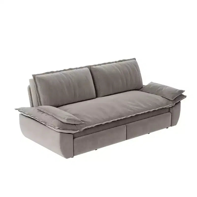 Whisen Sofá Cama 3 en 1 de Terciopelo Tamaño Queen, Sofá Loveseat Convertible