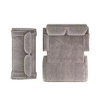 Whisen Sofá Cama 3 en 1 de Terciopelo Tamaño Queen, Sofá Loveseat Convertible
