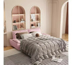 Whisen Sofá Cama 3 en 1 de Terciopelo Tamaño Queen, Sofá Loveseat Convertible