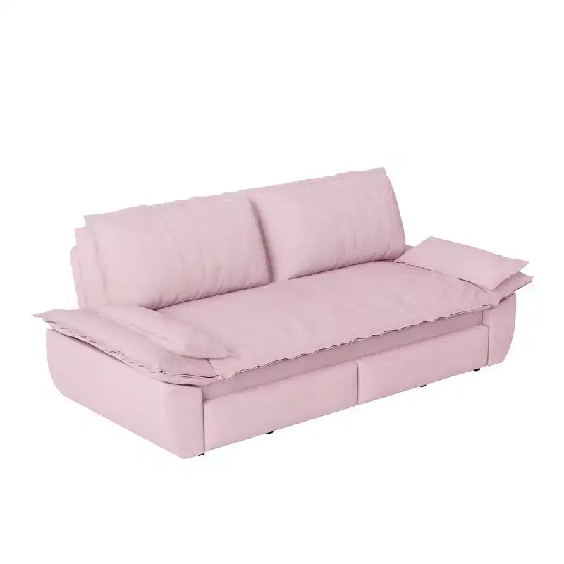 Whisen Sofá Cama 3 en 1 de Terciopelo Tamaño Queen, Sofá Loveseat Convertible