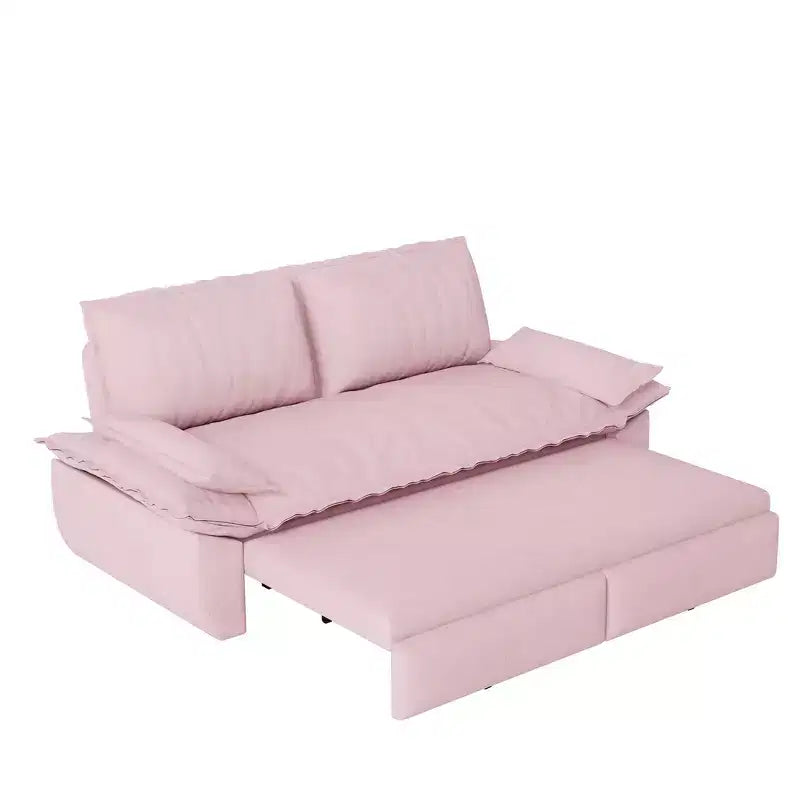 Whisen Sofá Cama 3 en 1 de Terciopelo Tamaño Queen, Sofá Loveseat Convertible