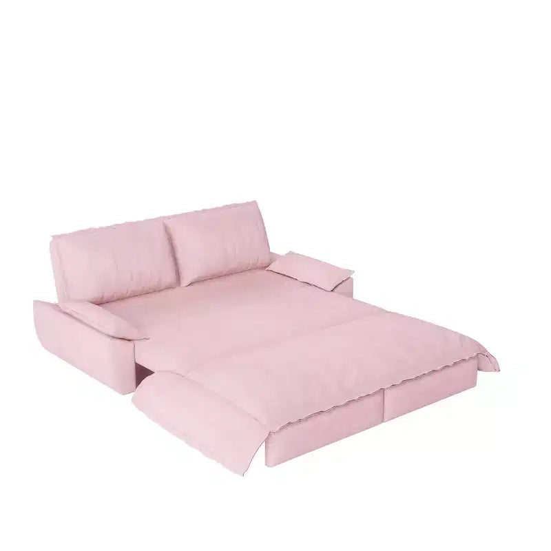 Whisen Sofá Cama 3 en 1 de Terciopelo Tamaño Queen, Sofá Loveseat Convertible