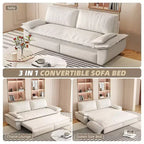 Whisen Sofá Cama 3 en 1 de Terciopelo Tamaño Queen, Sofá Loveseat Convertible
