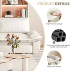 Whisen Sofá Cama 3 en 1 de Terciopelo Tamaño Queen, Sofá Loveseat Convertible