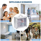 Botiquín de primeros auxilios de pared con cerradura de combinación y asa, botiquín portátil de pared con calcomanía