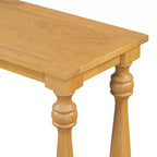 Mesa consola vintage de vetas de madera, patas de jarrón, estante base, para recibidor, pasillo, sala de estar, dormitorio