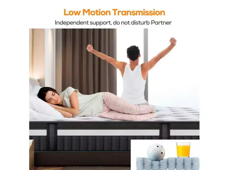Colchón King en oferta: colchón de espuma viscoelástica de gel de 14 pulgadas, tecnología de enfriamiento, sensación media, alivio de presión, certificado CertiPUR-US, 7 capas de espuma