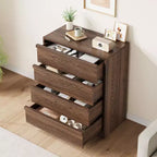 Cómoda de 4 cajones para dormitorio, mesita de noche con 4 cajones de gran almacenaje, mesa auxiliar pequeña para salón, habitación infantil, recibidor